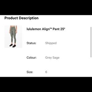 lululemon Align Pant 25”